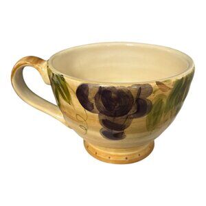 Tabletops Unlimited Provincial Grapes Oversized Soup Mug Hand Painted